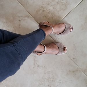Clarks Wedge Suede Sandals